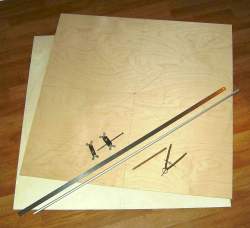 Photo: Zeichenwerkzeuge (Stabzirkel, Lineal, Zirkel, Stift) 